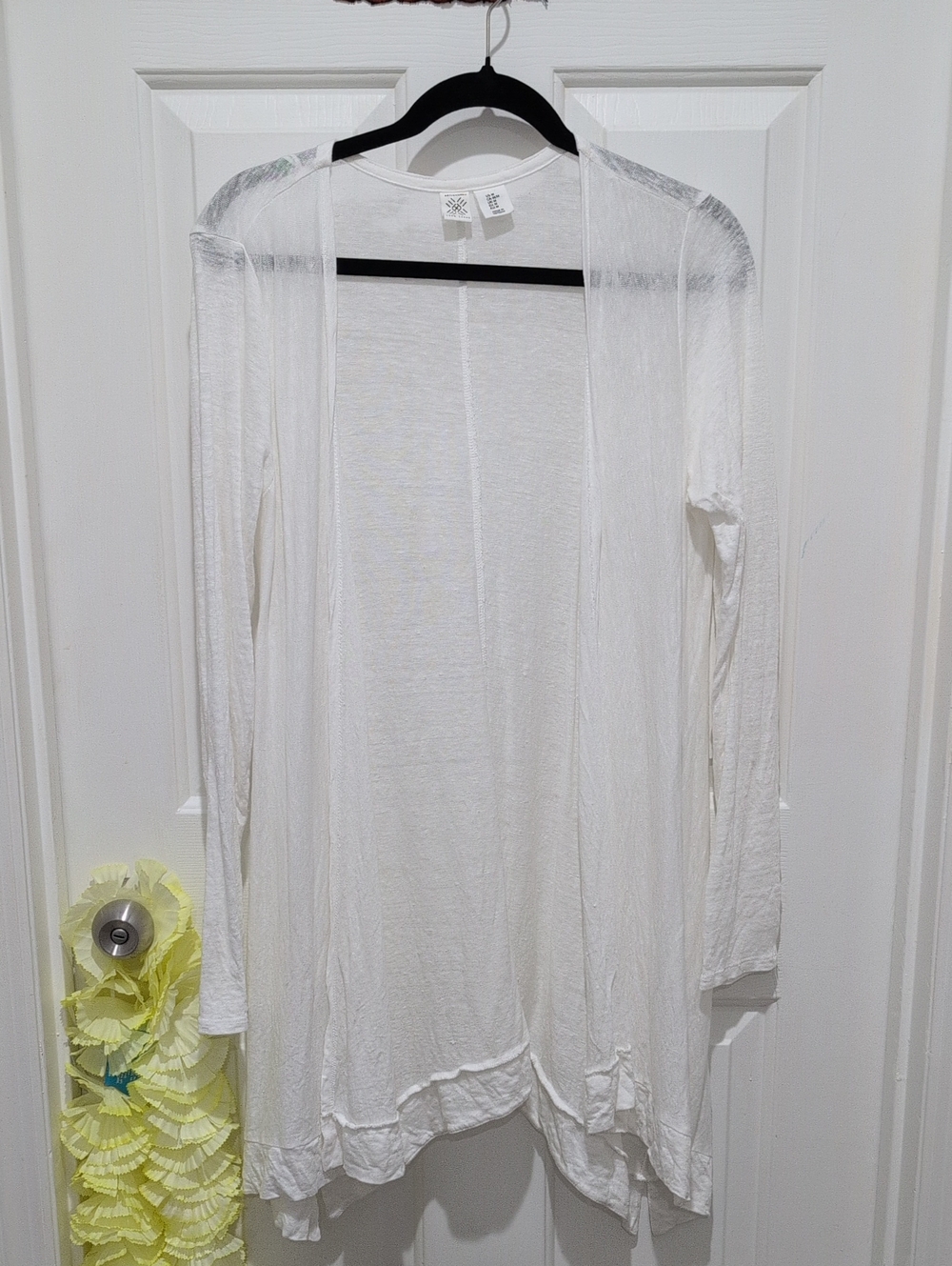 White Linen Cardigan
